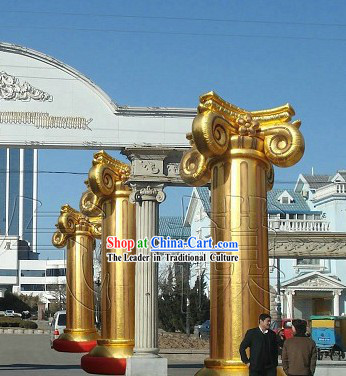 Traditional Large Inflatable Golden Column