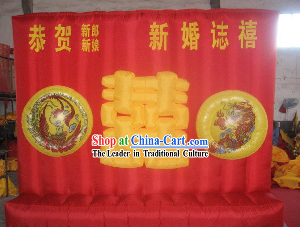 Chinese Wedding Dragon Phoenix Inflatable Background