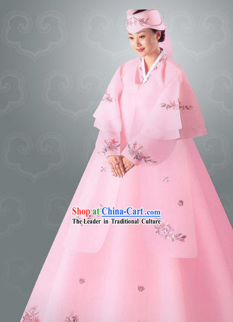 Traditional Korean Wedding Hanbok Set for Bride