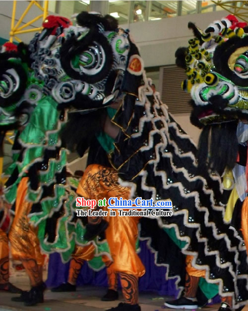 Zhang Fei FUT SAN Lion Dance Costumes Complete Set