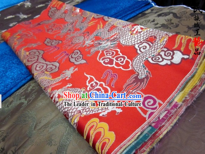 Chinese Dragon Brocade Fabric