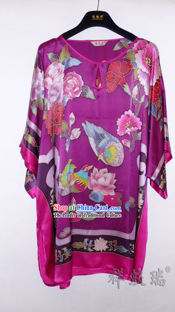 Rui Fu Xiang Hand Painted Silk Blouse for Women