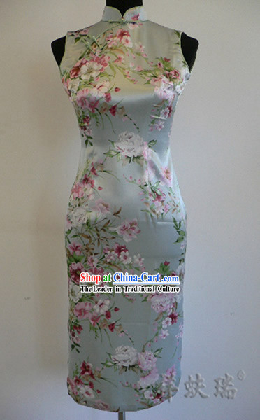 Rui Fu Xiang Silk Peony Qipao for Women