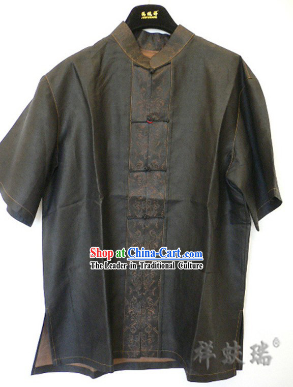 Rui Fu Xiang Watered Gauze Traditional Chinese Blouse for Men