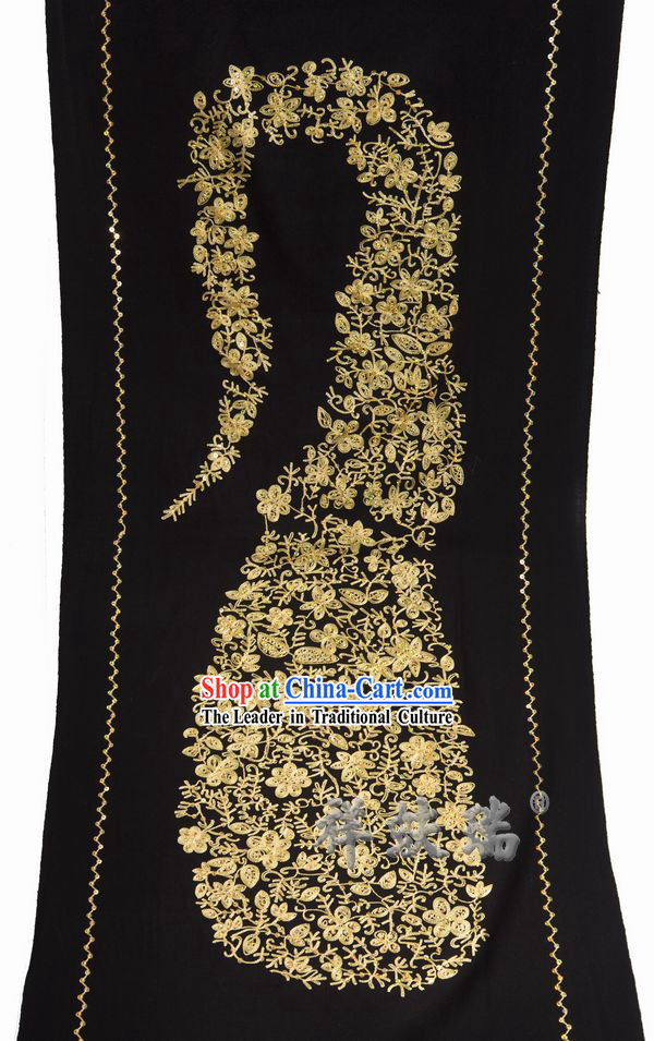 Traditional Chinese Rui Fu Xiang Flower Wool Scarf