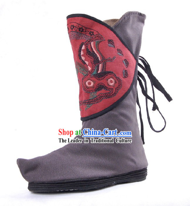 Traditional Chinese Embroidered Boots