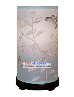 Traditional Chinese Hand Painted Silk Desk Lantern