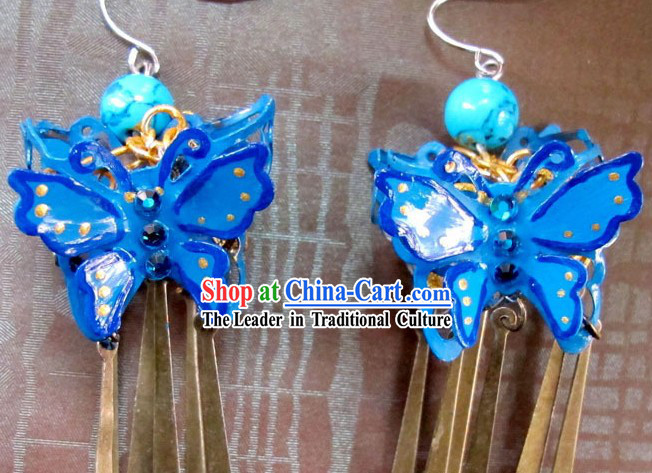 Traditional Chinese Hanfu Butterfly Earrings