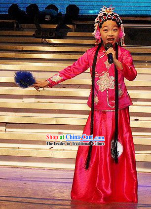 Chinese Yuju Opera Dan Costumes Set for Children