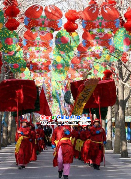 Traditional Chinese Wedding Ceremony Host Costume and Hat Set