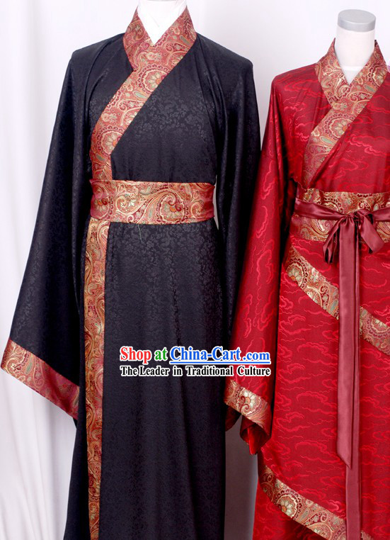 Cloud Pattern Han Chinese Clothing 2 Sets for Husband and Wife