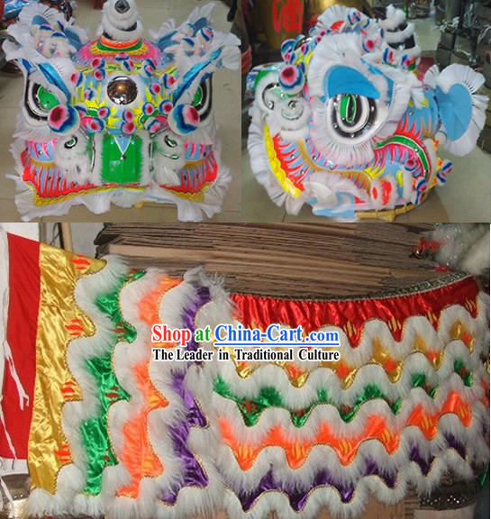 Ancient Chinese FUT SAN Style Lion Dance Costume Complete Set