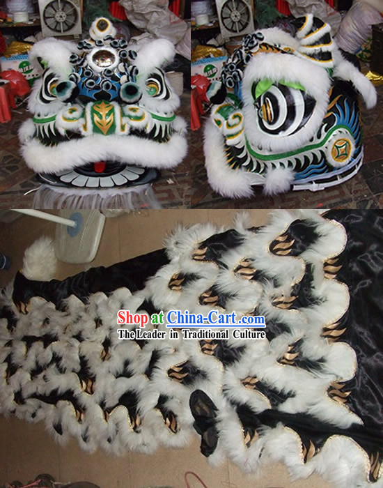 Supreme Tiger Stripe Long Wool Lion Dance Costume Complete Set