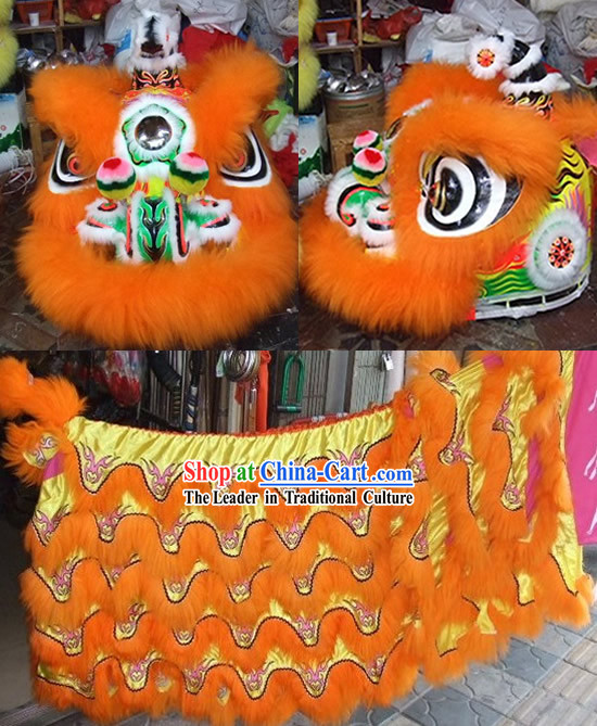 Supreme Luminous Lucky Bat Pattern Lion Dance Costume Complete Set