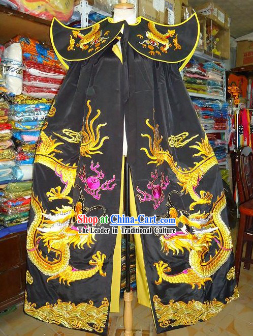 Chinese Ancient Emperor Embroidered Dragon Cape