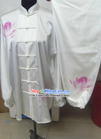 Chinese Lotus Silk Kung Fu Costumes Set