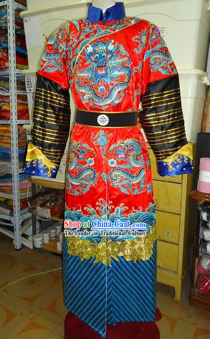 Ancient Chinese Palace Emperor Embroidered Dragon Costumes