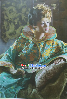 Ancient Chinese Imperial Concubine Green Costumes