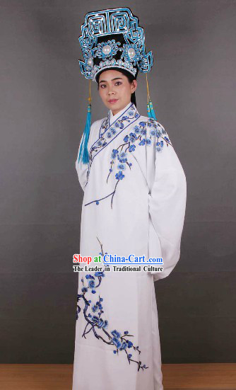 Ancient Chinese Opera Style Xiao Sheng Young Men Costume and Hat for Men