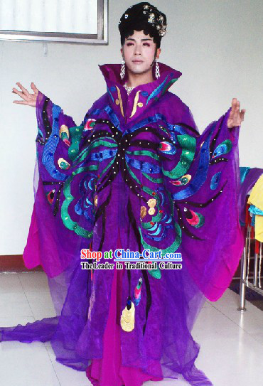 Chinese Stage Performance Dramatic Butterfly Dance Costumes Complete Set