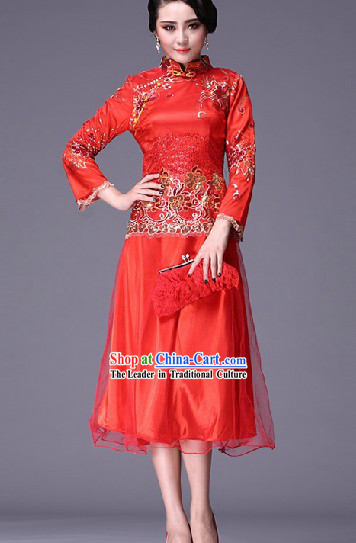 Chinese Classic Wedding Dress Complete Set for Brides