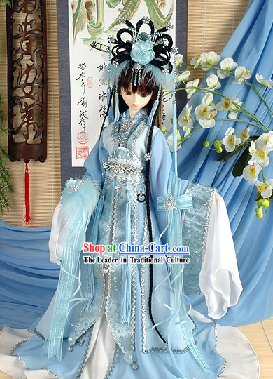 Ancient Palace Princess Clothing Hair Accessoreis and Wig Complete Set