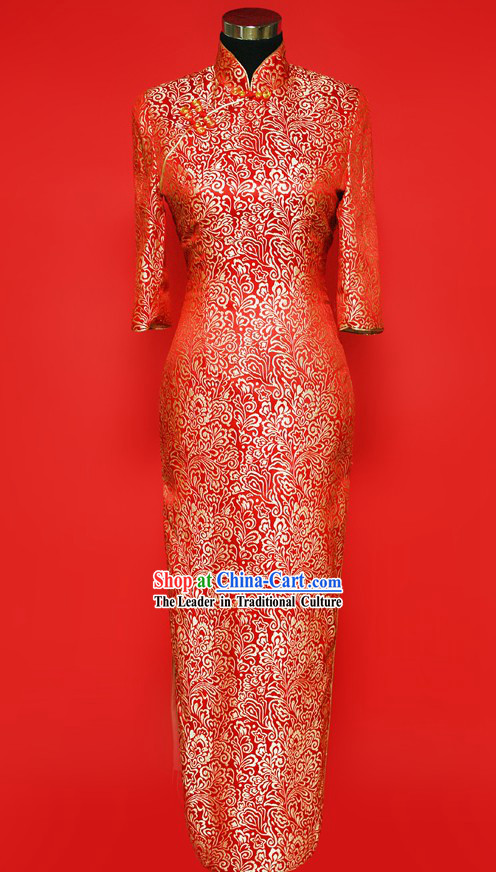 Chinese-style Cheongsam Dress for Brides