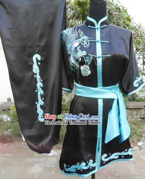 Silk Black Long Fist Changquan Uniform for Women