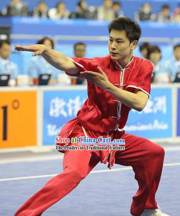 Chinese Silk Tai Chi Competition Uniform for Men