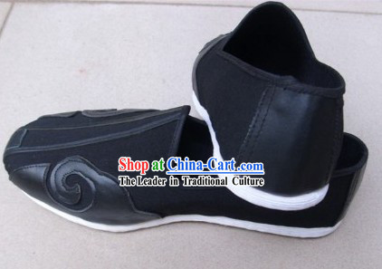 Traditional Chinese Black Taoist Cloud Shoes for Men