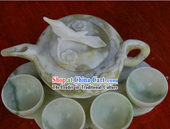 Chinese Lantian Jade Stone Teapot