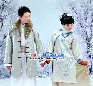 Traditional Chinese Winter Couple Clothes for Men and Women