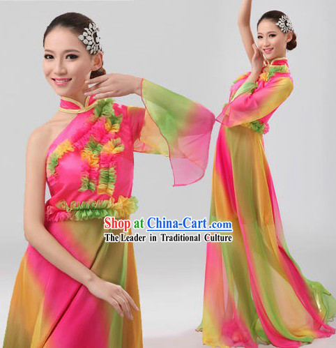 Traditional Chinese Yangge Fan Dancing Costumes for Women