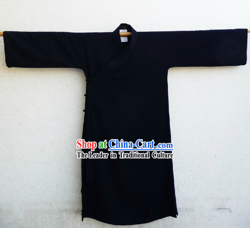 Chinese Classic Deep Blue Taoist Robe Clothing for Men