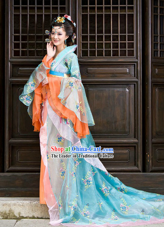 Ancient Chinese Palace Empress Costume Complete Set for Women