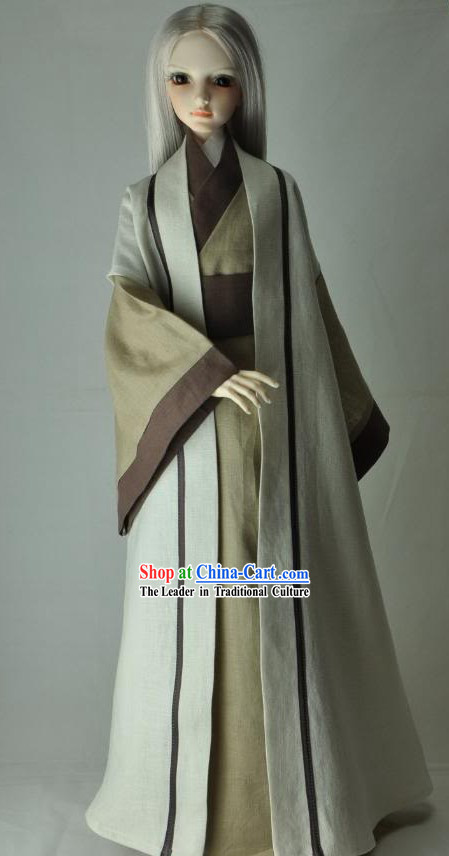 Ancient Chinese Cotton Han Fu Clothing for Men