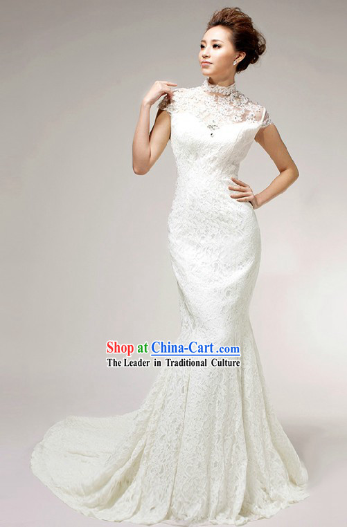 Supreme Mandarin Cheongsam Style Wedding Dress