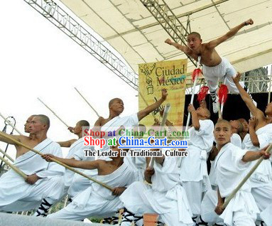 Chinese Shaolin Temple White Kung Fu Clothes for Men