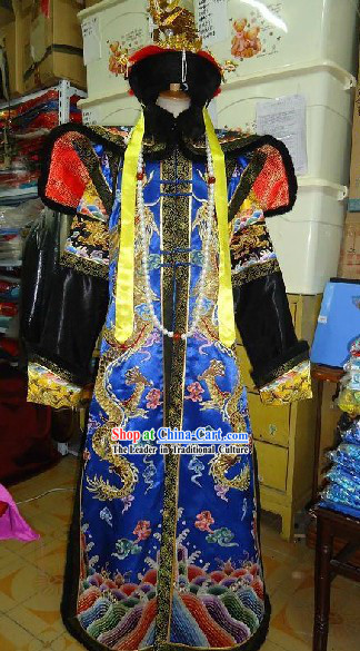 Chinese Qing Dynasty Empress Costumes and Phoenix Crown Complete Set