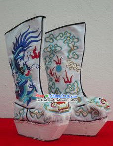 Traditional Chinese Peking Opera and Bian Lian Performance Handmade Dragon Boots