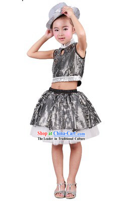 Stage Performance Cool Modern Dance Costume for Kids