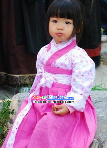 Traditional Chinese Hanfu Clothes Complete Set for Kids