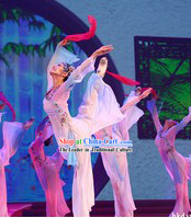 Traditional Chinese Ribbon Dance Costumes Complete Set for Women