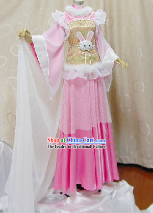 Ancient Chinese Rabbit Princess Cosplay Outfits Complete Set