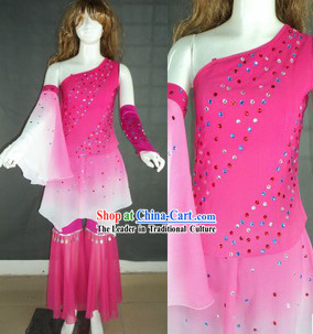 Custom-Made Shinning Crystal Dance Costumes for Women