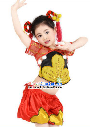 Asian Festival Celebration Dancing Costumes for Kids