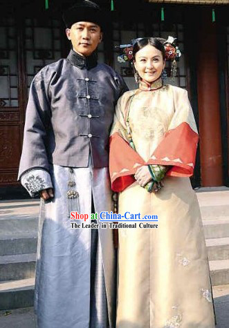 Ancient Chinese Royal Family Husband and Wife Clothing and Headwear