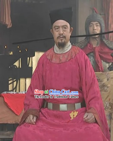 Ancient Chinese Song Dynasty Government Official Costume and Hat for Men