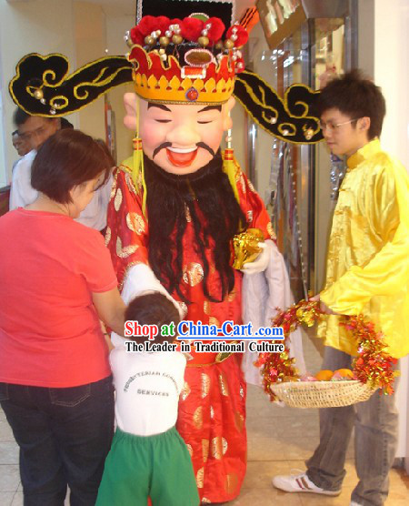 Traditional Chinese Cai Shen Ye Mascot