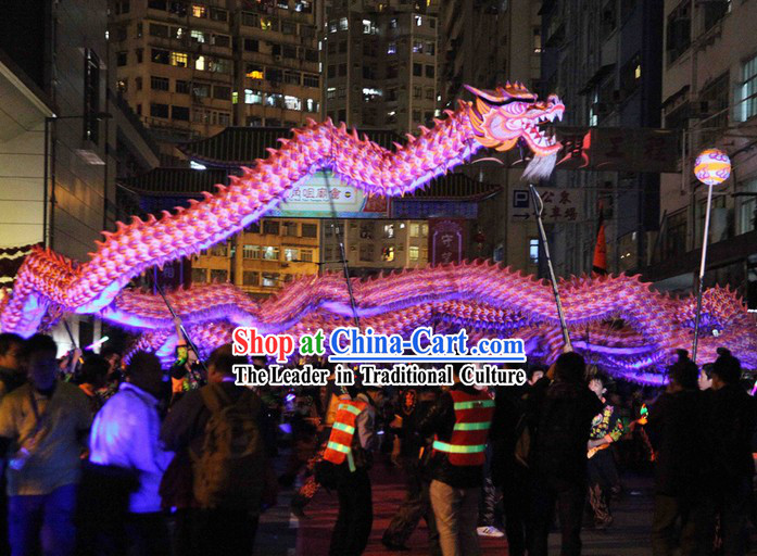 Supreme New Year Celebration Parade Fluorescent Dragon Dance Costume Complete Set